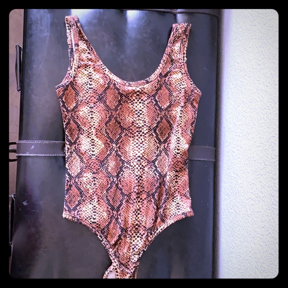 Snake print bodysuit